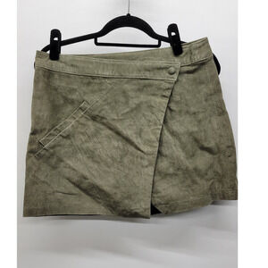 Blank NYC Khaki Wrap Mini Skirt